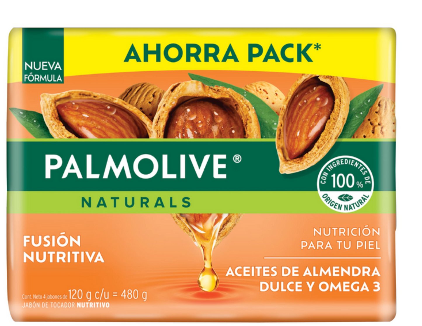 Palmolive Jabon Barra Aceites de Almendra Dulce y Omega