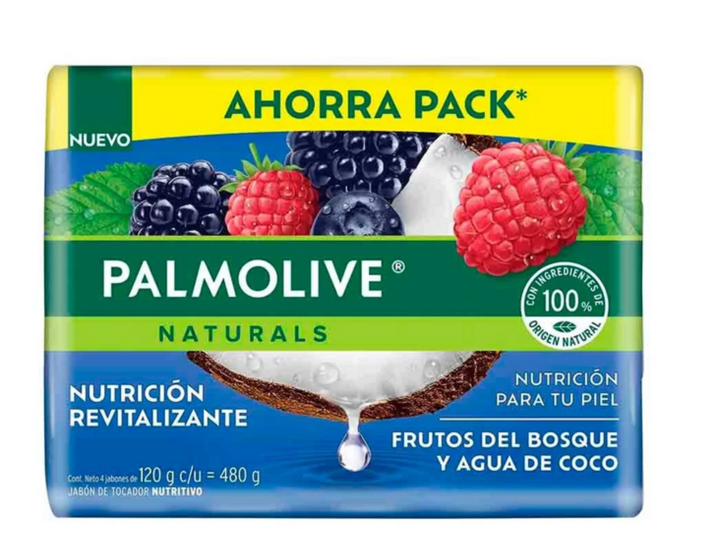 Palmolive Jabon Barra Frutos del Bosque y Agua de Coco