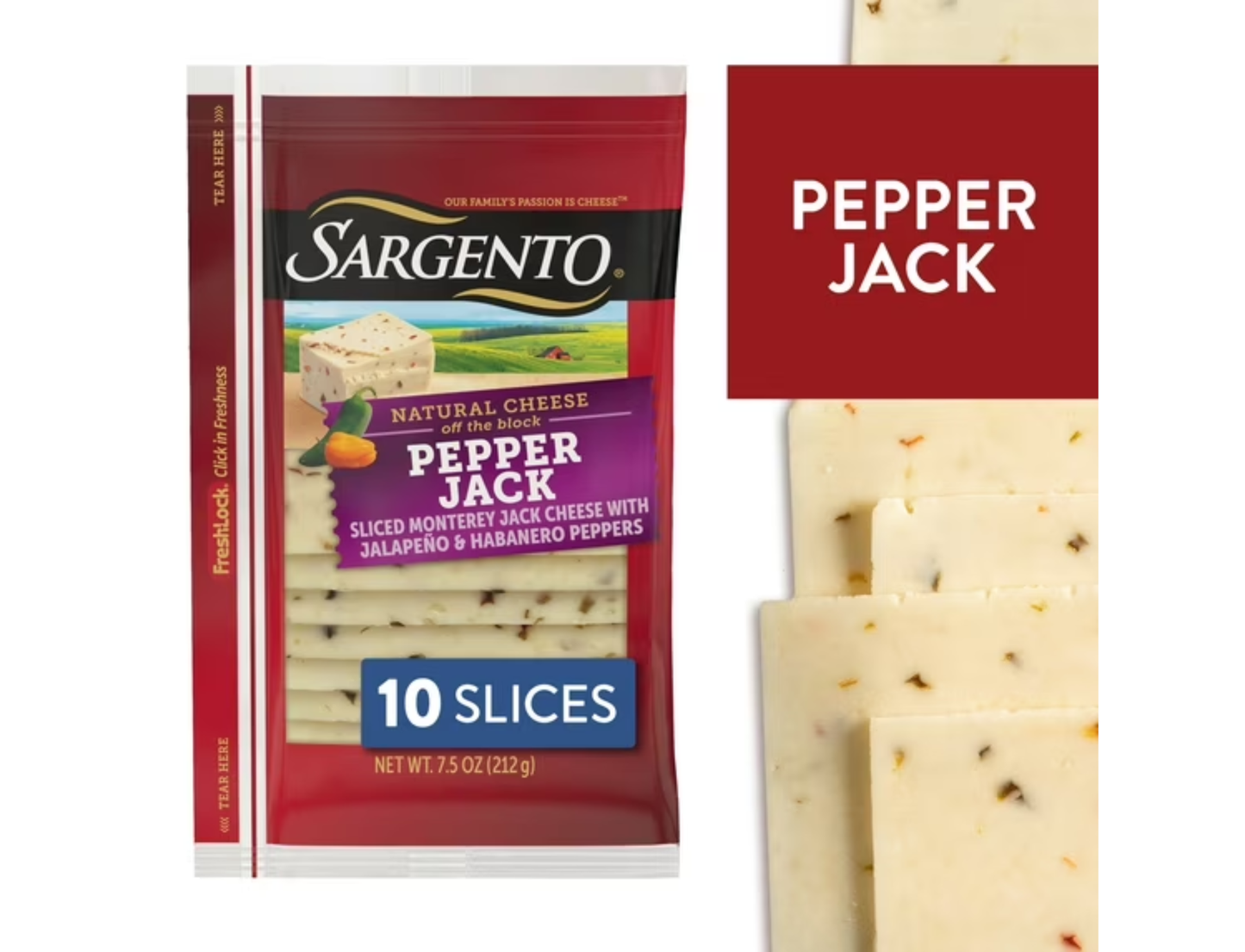 Sargento Queso Natural Pepper Jack, 10 Slices