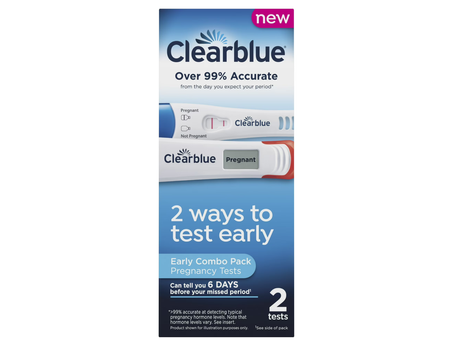 Clearblue Kit de Prueba de Embarazo Temprano 2 Unit