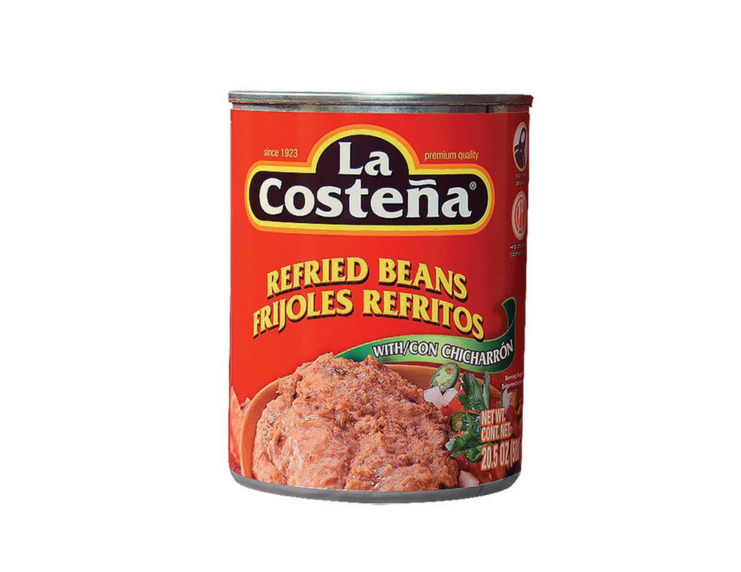 La Costena Frijoles Chicharron Refritos 20.5 oz