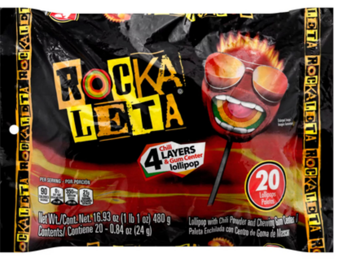 Sonrics Rockaleta Bolsa 20 ct