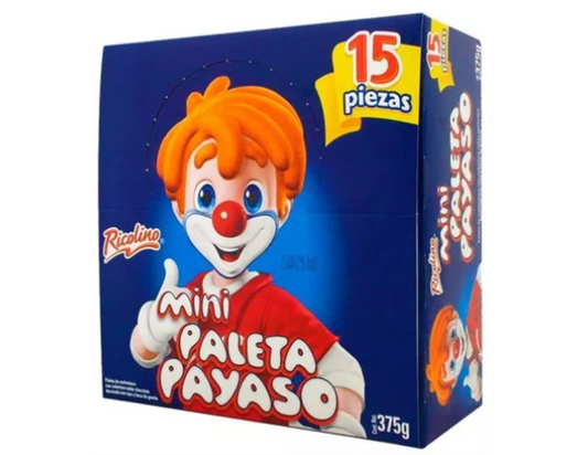 Ricolino Paleta Payaso Mini 15 pc