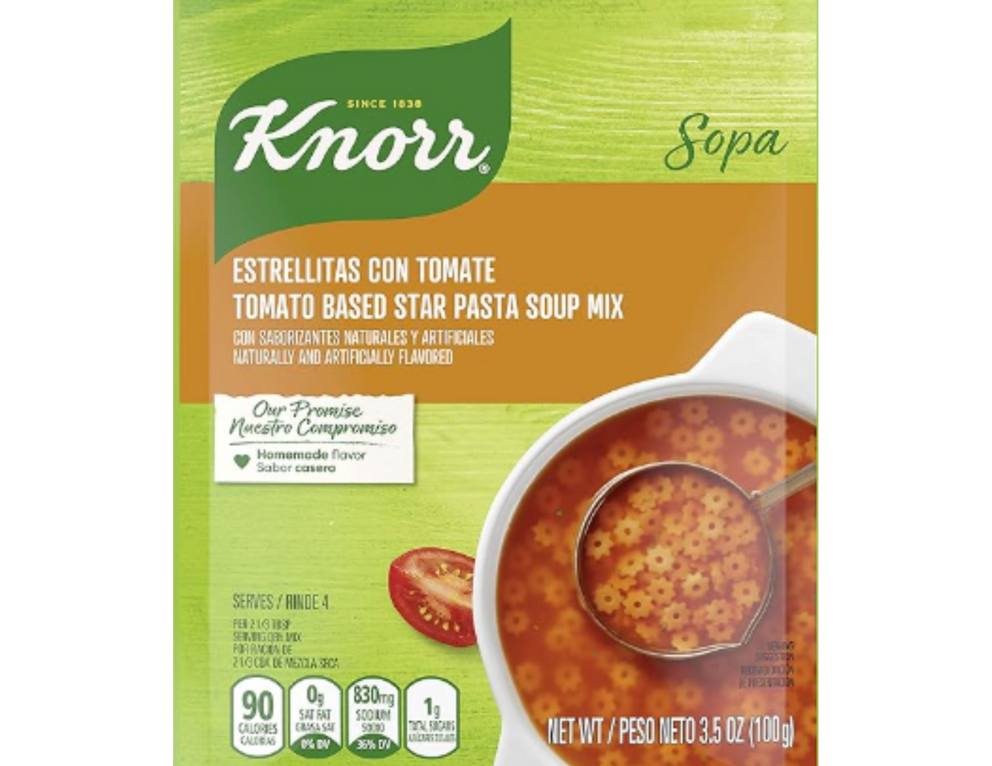 Knorr Sopa Mix Estrellitas Tomate 3.5 oz