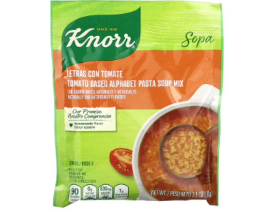 Knorr Sopa Mix Letras Tomate 3.5 oz