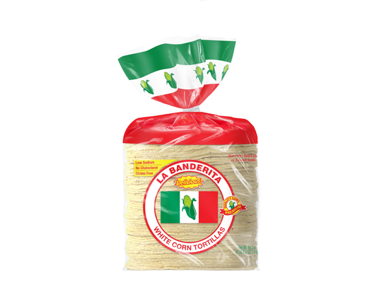 La Banderita Tortillas de Maíz Blanco 80 Unidades