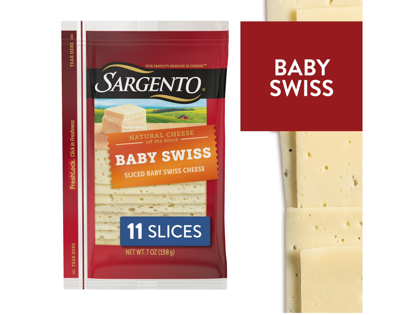 Sargento Cheese Baby Swiss 7gr