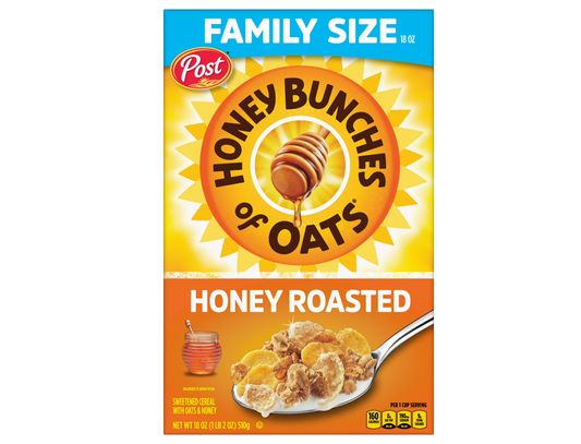 Post Honey Bunches of Oats Cereal Tostado con Miel, de 18 oz