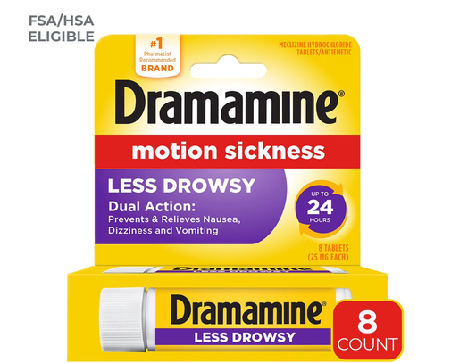 Dramamine Alivio Del Mareo 8 Tabletas