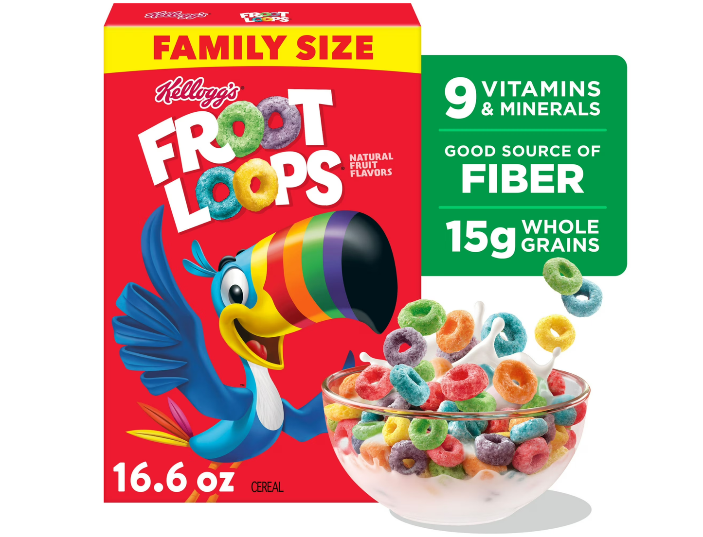 Kellogg's Froot Loops Cereal de 16.6 Oz