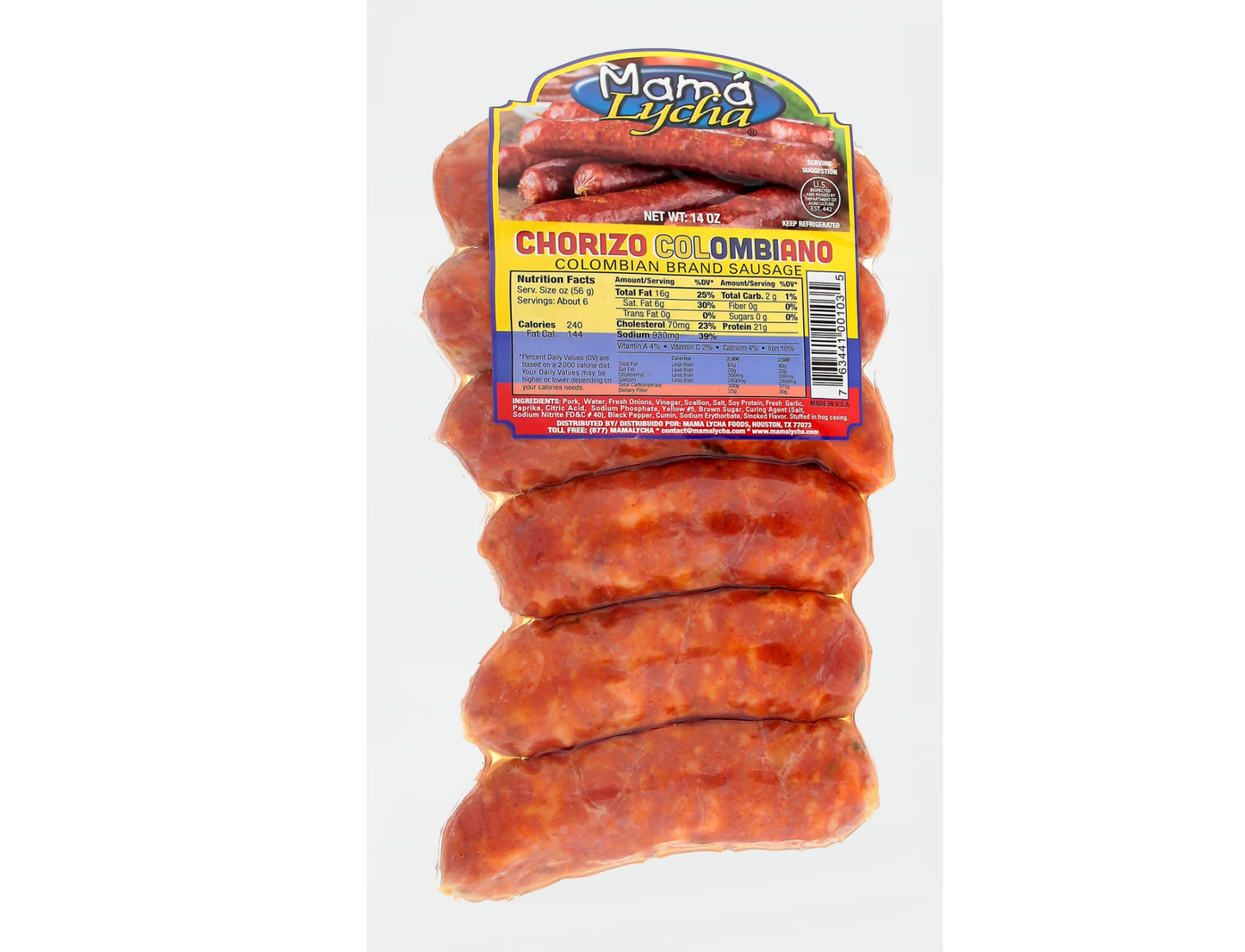 Chorizo Colombiano Mama Lycha 6 unit