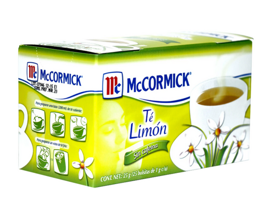 McCormick Te Limon Caja con 25 Sobres