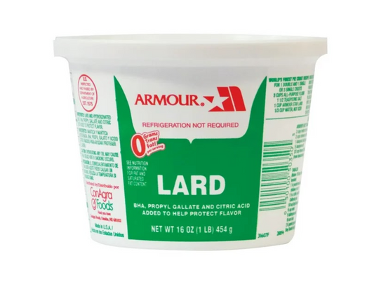 Armour Manteca 24 /Lard 16 oz (1 lb)
