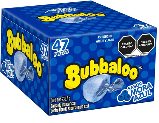 Bubbaloo Mora Azul Caja con 47 ct